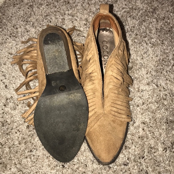 Tan Fringe booties - Picture 2 of 5